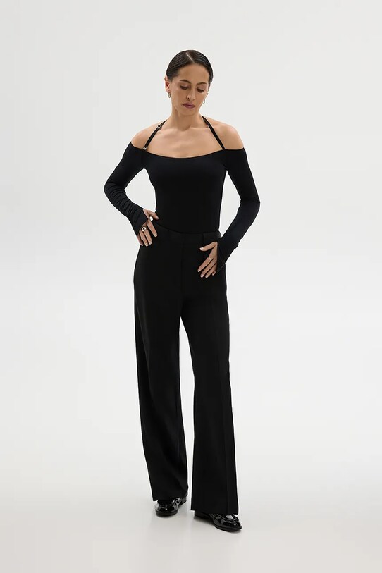 Body Saint Body OFF SHOULDER NECK SNAP BODYSUIT SB.612 černá AA00