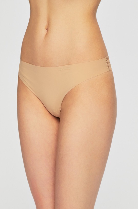 Kalhotky brazilky Dkny průsvitný béžová DK5080