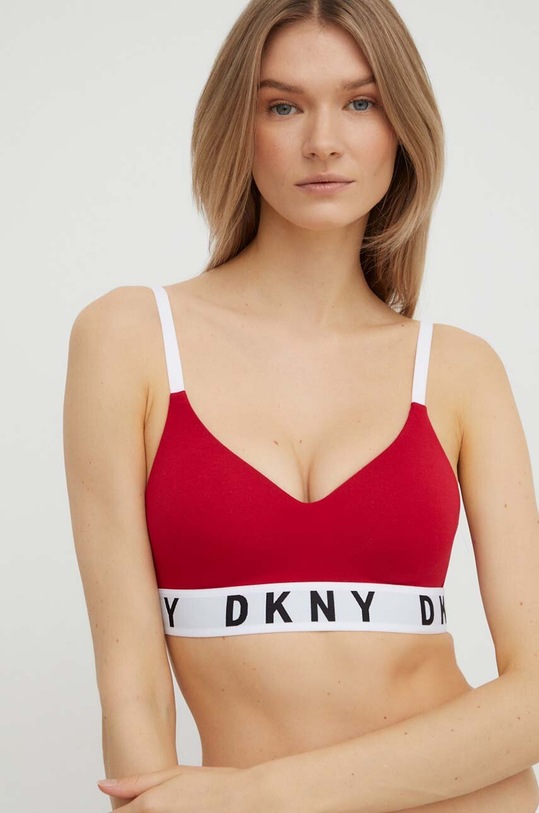 Dkny biustonosz dzianina czerwony DK4518