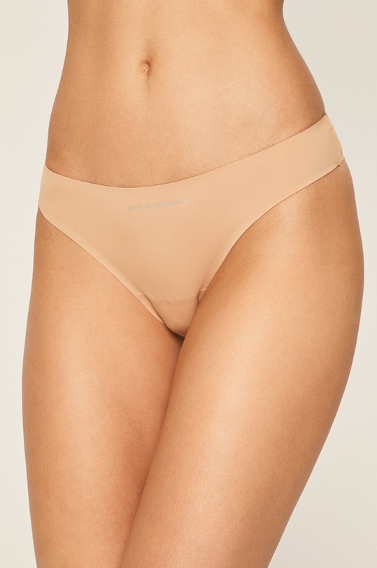 Emporio Armani - Stringi (2-pack) 163333.CC284 dzianina beżowy 163333.CC284