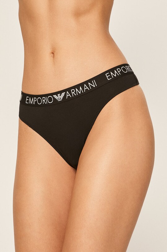 Emporio Armani - Stringi (2-pack) 163333.CC318 dzianina czarny 163333.CC318