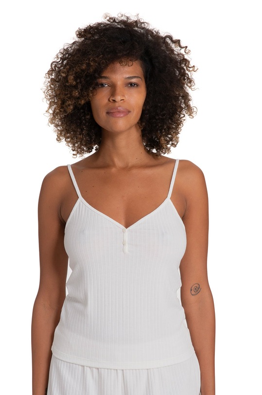 Dorina top piżamowy dzianina beżowy D000295MO003.IV0001