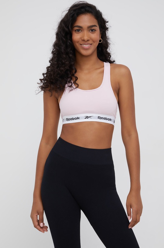 Reebok Biustonosz U4.F9673 nadruk różowy U4.F9673