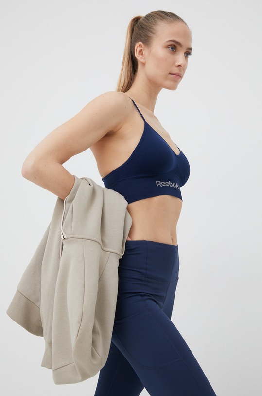 Reebok biustonosz sportowy F9782 bez fiszbinów granatowy F9782