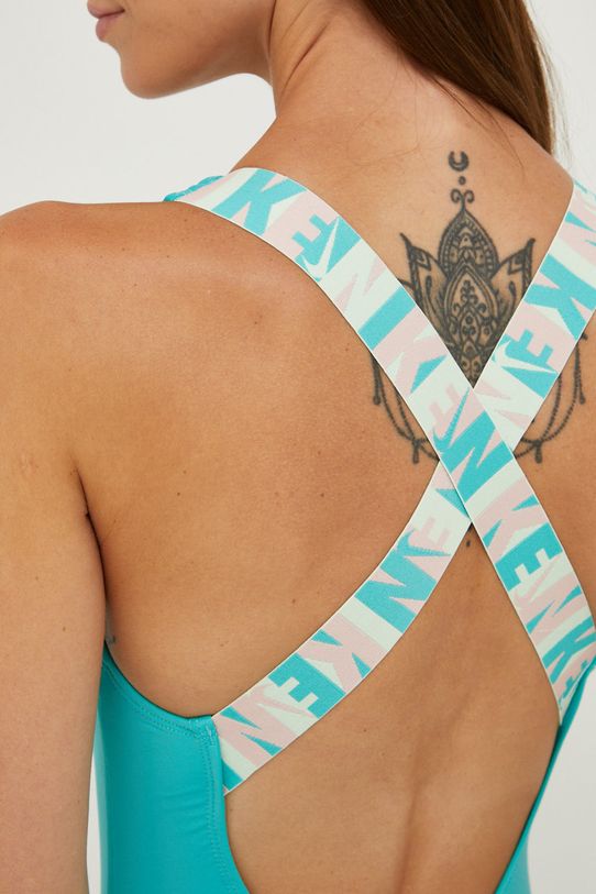 Nike jednoczęściowy strój kąpielowy NESSC262 turkusowy
