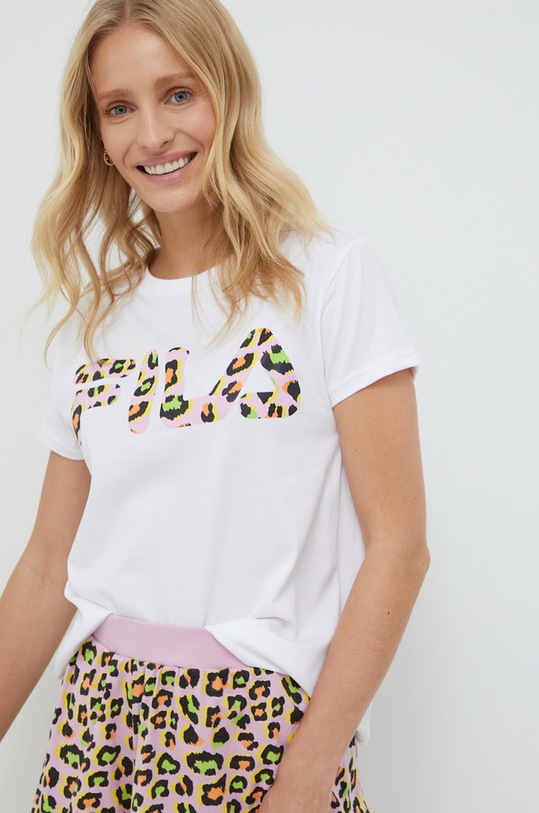 Odzież Fila piżama bawełniana FPS4083 biały