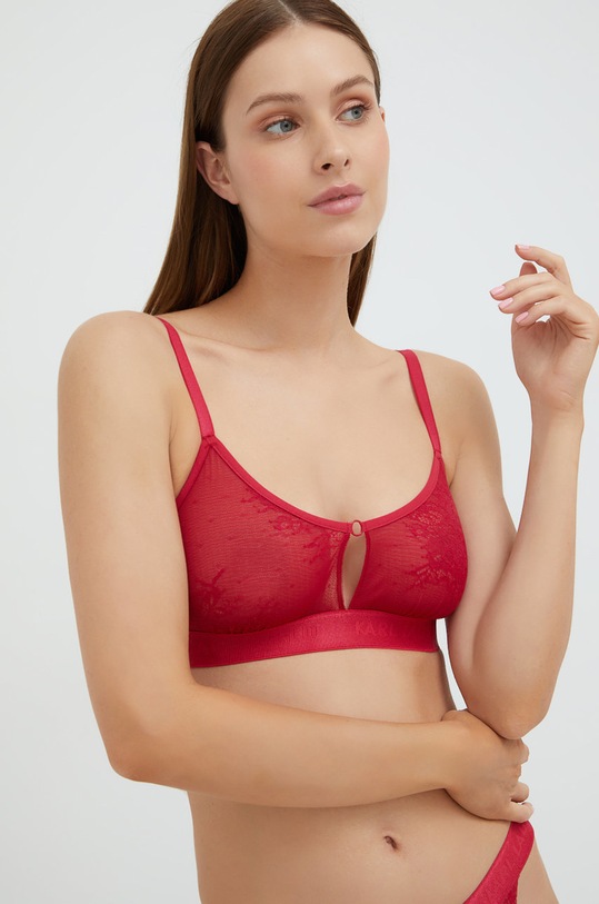 Karl Lagerfeld melltartó melltartó merevítő nélkül piros 225W2101