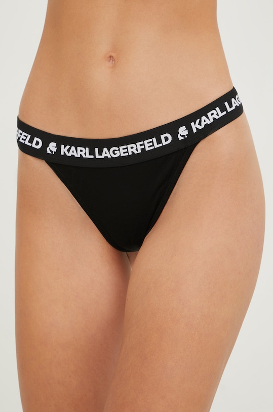 Kalhotky brazilky Karl Lagerfeld tanga černá 225W2127