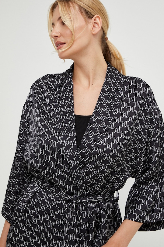 Karl Lagerfeld szlafrok 225W2134 czarny 225W2134