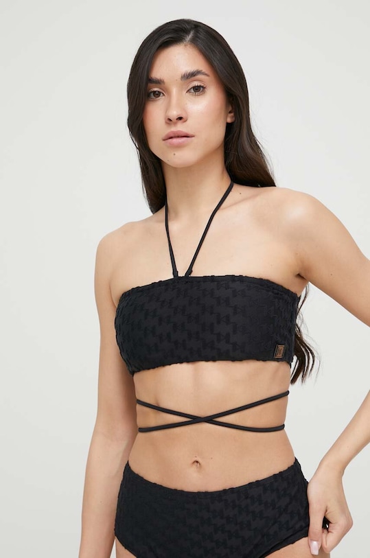 Karl Lagerfeld biustonosz kąpielowy bez fiszbinów czarny 231W2215