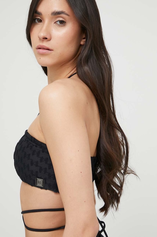 Karl Lagerfeld biustonosz kąpielowy czarny 231W2215