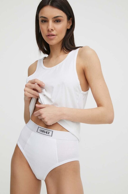 Трусы Versace трикотаж белый 1013505.1A09551