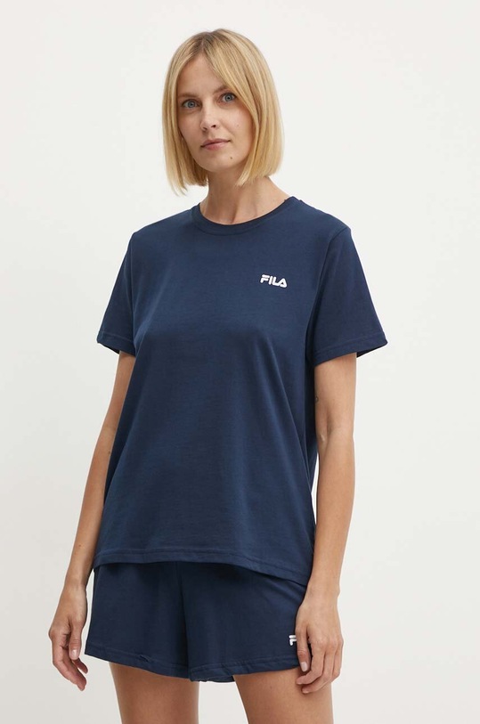 Fila set de pijama de bumbac set bleumarin FPS4176