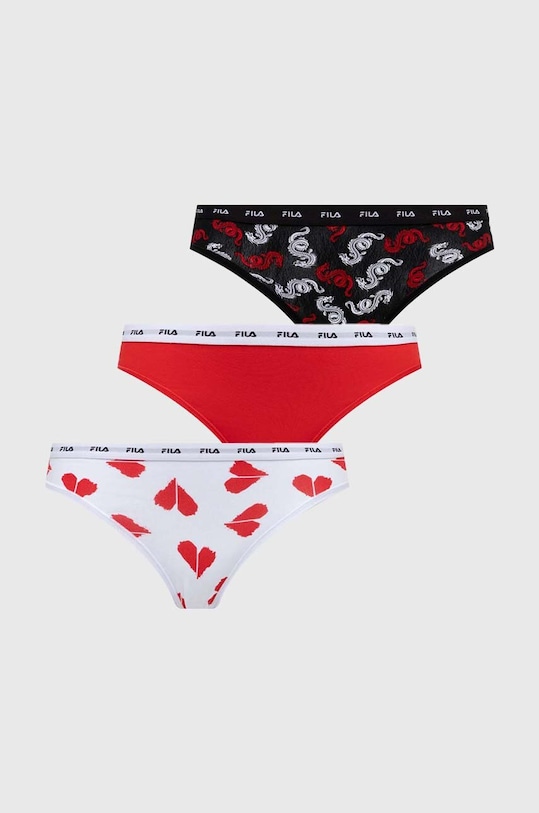 Στρινγκ Fila 3-pack στάμπα μαύρο FU6291.3