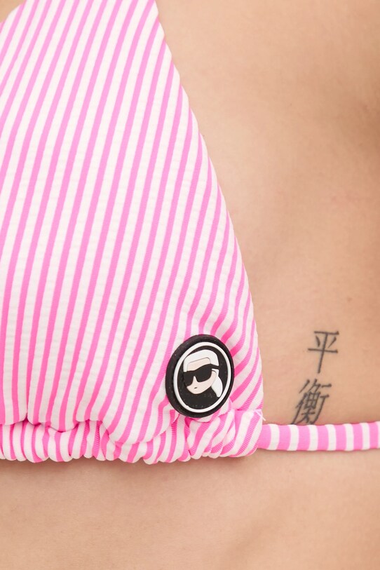 Karl Lagerfeld biustonosz kąpielowy IKON różowy A1W46046