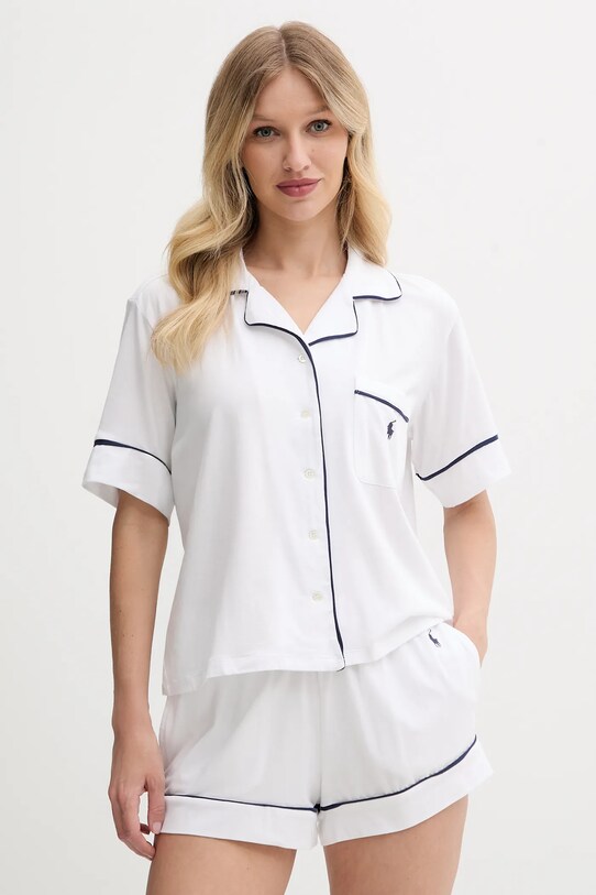 Polo Ralph Lauren pigiama piccola impronta bianco 4P0231