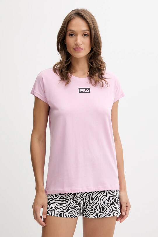 Fila pijamale de bumbac cu modele roz FPS4207