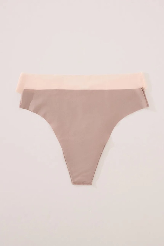 Tangice women'secret 2-pack Pletenina bež 7683096