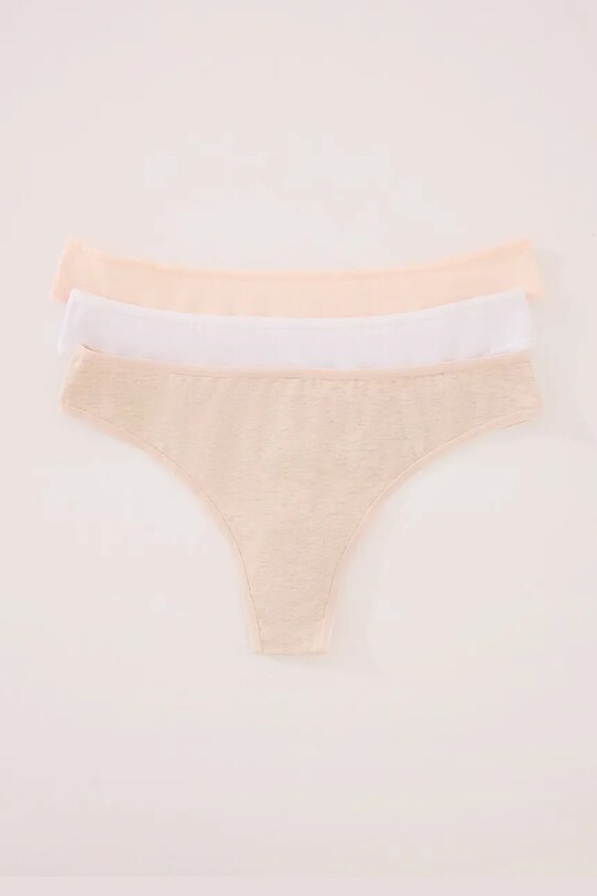Бавовняні стрінги women'secret 3-pack бавовна білий 7683099