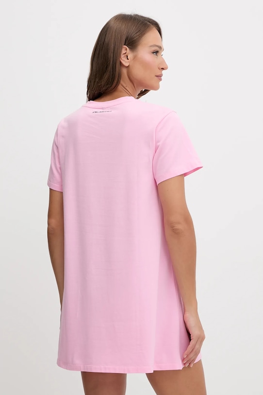 Bombažna spalna srajca Karl Lagerfeld A3W45007 roza AA00