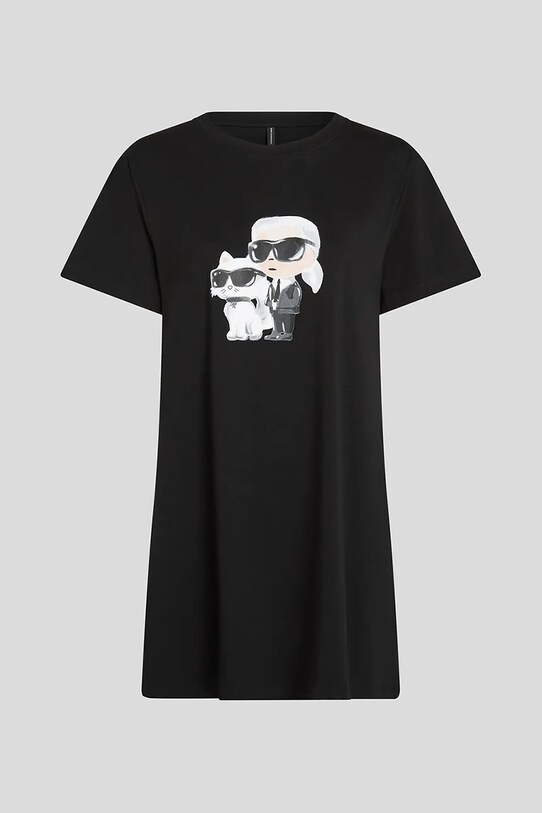 Бавовняна нічна сорочка Karl Lagerfeld IKON A3W45007 чорний