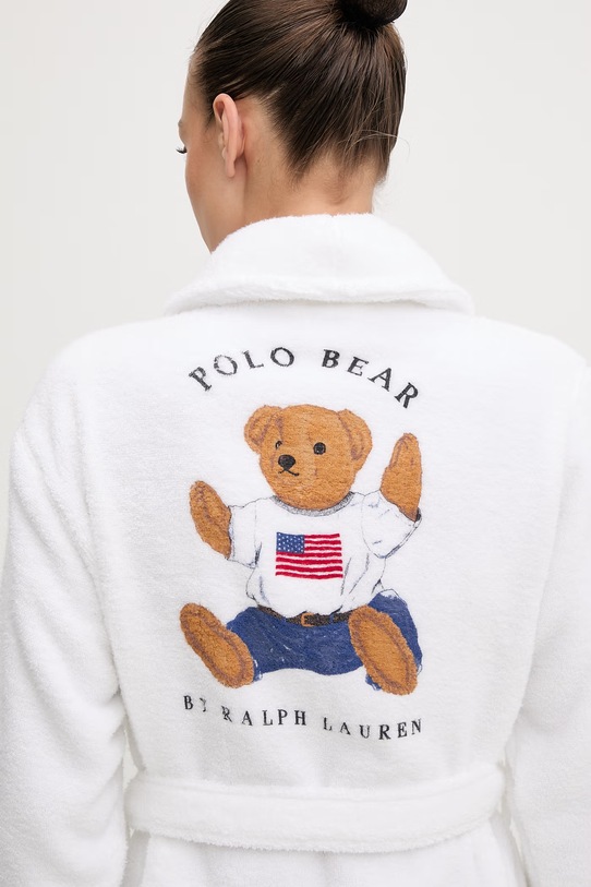 Odzież Polo Ralph Lauren szlafrok frotte damski bawełniany 4P0396 biały