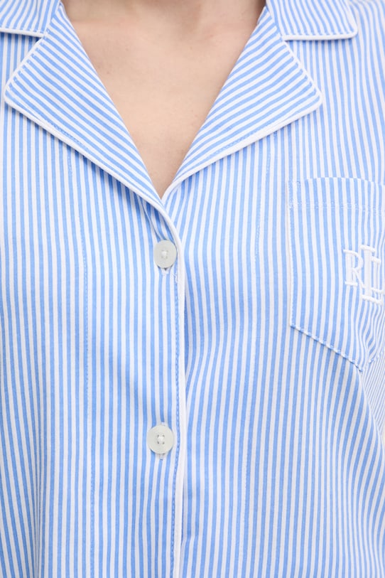 Bavlněné pyžamo Lauren Ralph Lauren ILN82313 modrá
