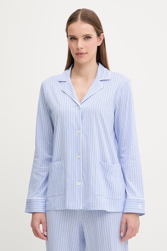 Bavlnené pyžamo Lauren Ralph Lauren ILN92277 modrá AA00