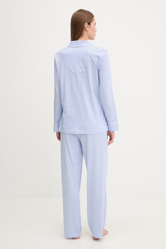 Bavlnené pyžamo Lauren Ralph Lauren modrá ILN92277