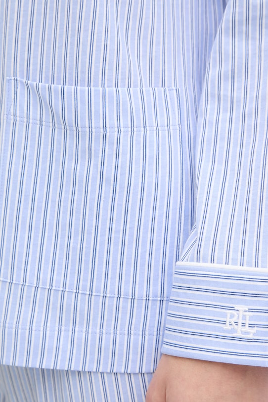 Bavlnené pyžamo Lauren Ralph Lauren ILN92277 modrá