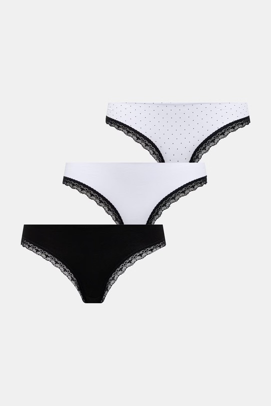 Fila hipstery damskie z bawełną 3-pack biały FU6379/3