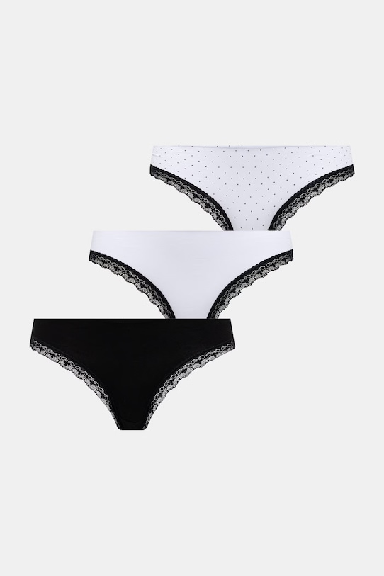 Fila hipstery damskie z bawełną 3-pack biały FU6379/3