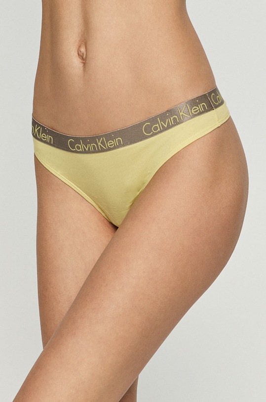 Tangá Calvin Klein Underwear tangá žltá 000QD3539E