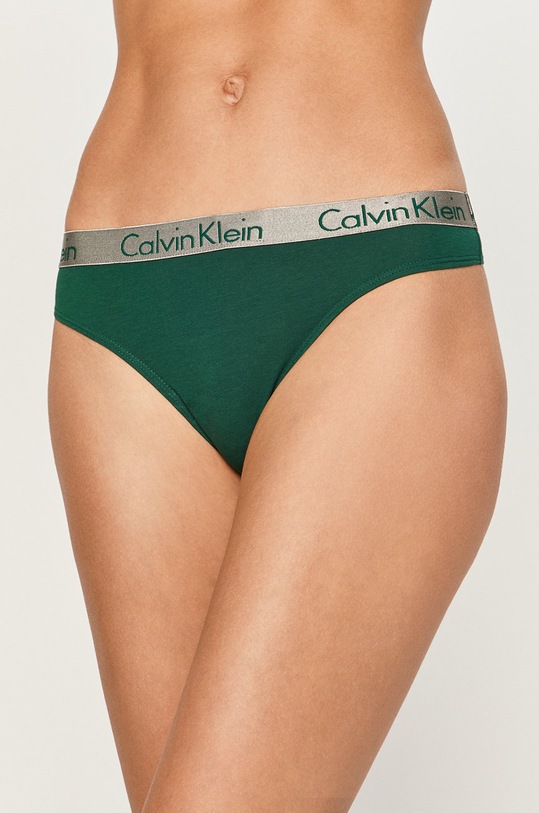 Tanga Calvin Klein Underwear Thong tanga zelená 000QD3539E