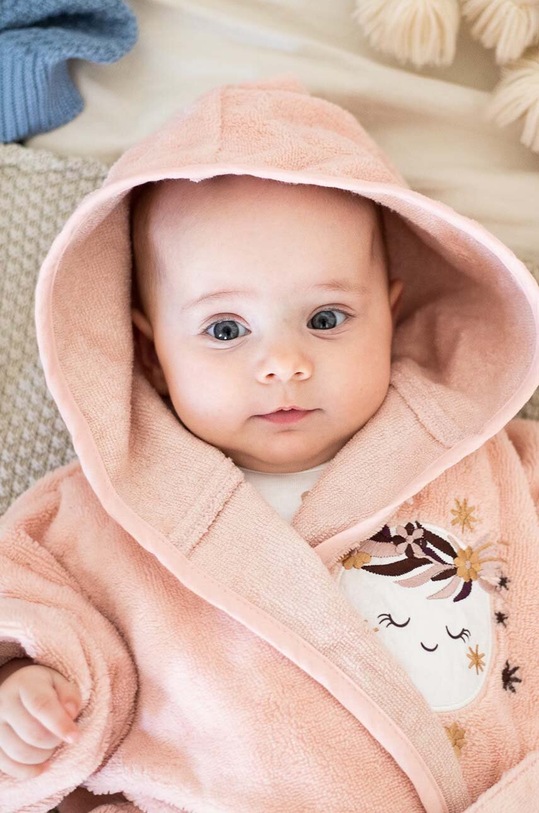 La Millou szlafrok dziecięcy FLY ME TO THE MOON NUDE różowy 141716.Szlafrok.Dziecie