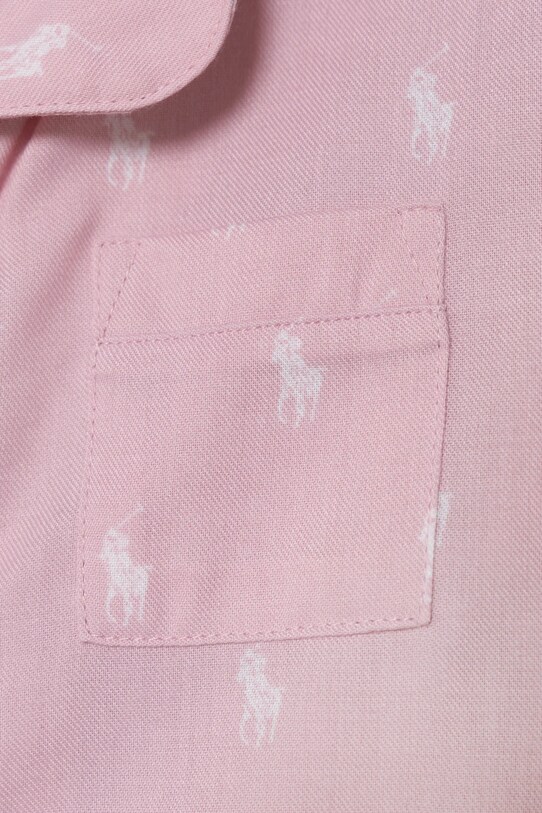 Fete Polo Ralph Lauren pijamale de bumbac pentru copii 4P0034 roz