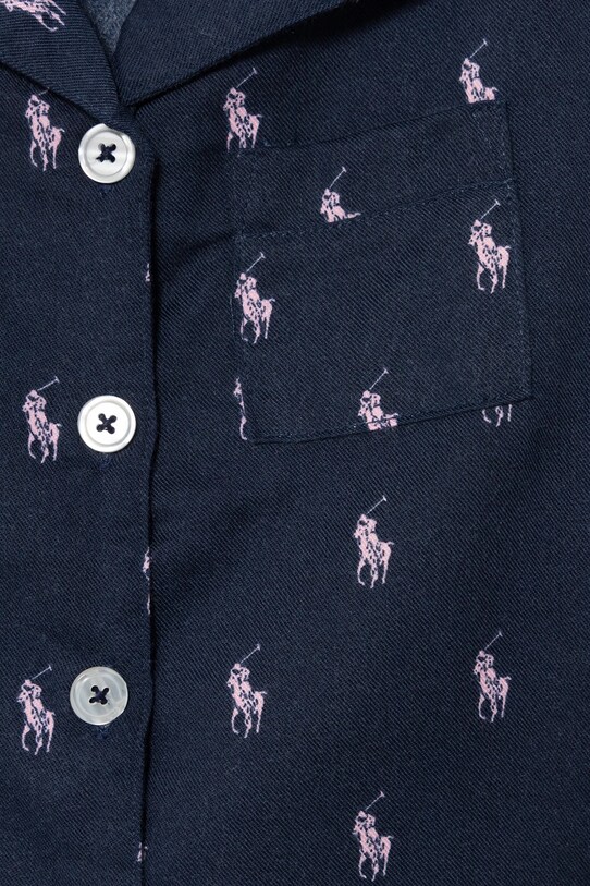 Девочка Детская хлопковая пижама Polo Ralph Lauren 4P0034 тёмно-синий