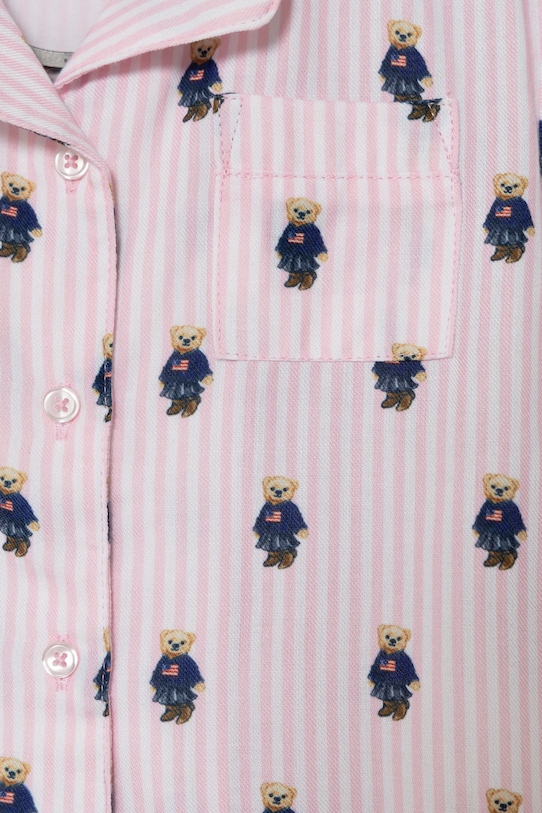 Dziewczynka Polo Ralph Lauren piżama bawełniana dziecięca 3P0094 różowy
