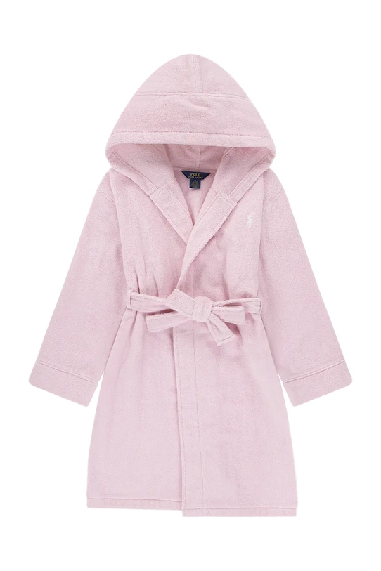 Дитячий бавовняний халат Polo Ralph Lauren рожевий 4P0188