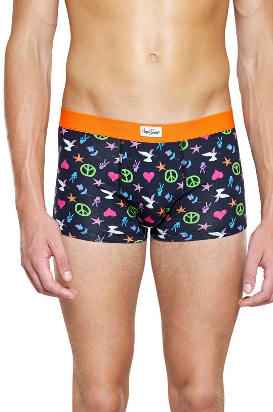 Happy Socks - Bokserki Peace And Love dzianina multicolor PAL87.9000.M