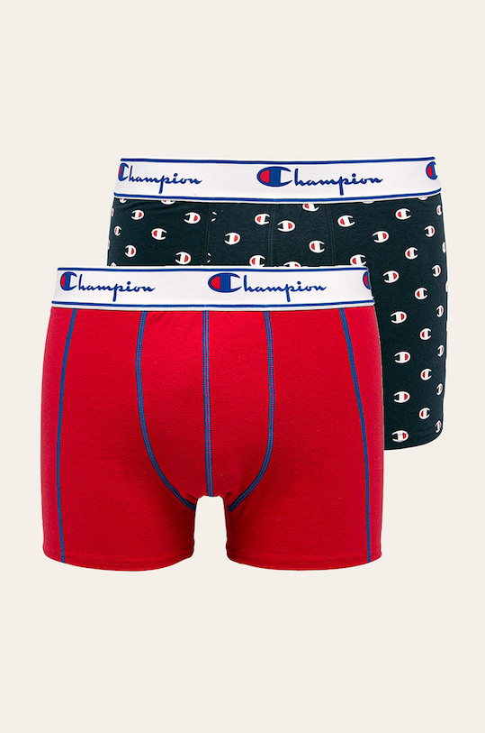Champion - Boxerky (2 pack) Y081W hladký námořnická modř Y081W