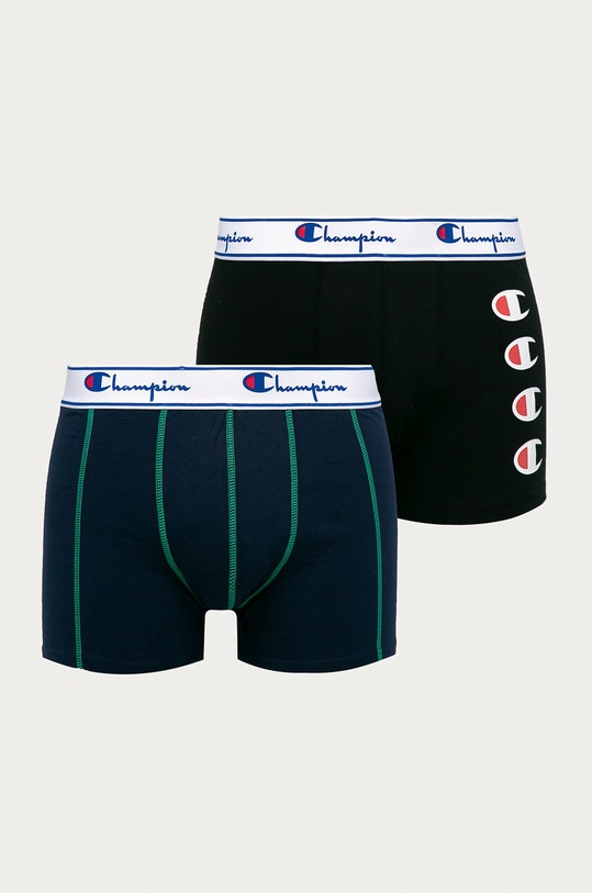 Champion - Boxerky (2 pak) Y081W jednofarebný čierna Y081W