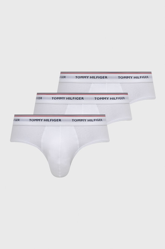 Tommy Hilfiger - Slipy (3-pack) dzianina biały 1U87903766.NOS
