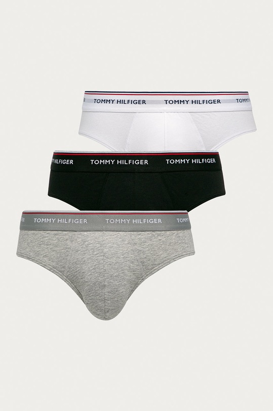 Tommy Hilfiger - Slipy (3-pack) dzianina szary 1U87903766.NOS