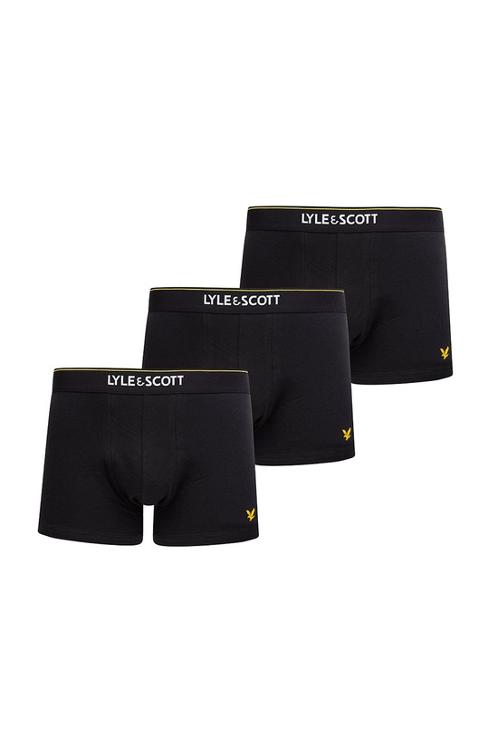 Lyle & Scott Bokserki (3-pack) bawełna czarny FERGUS.035