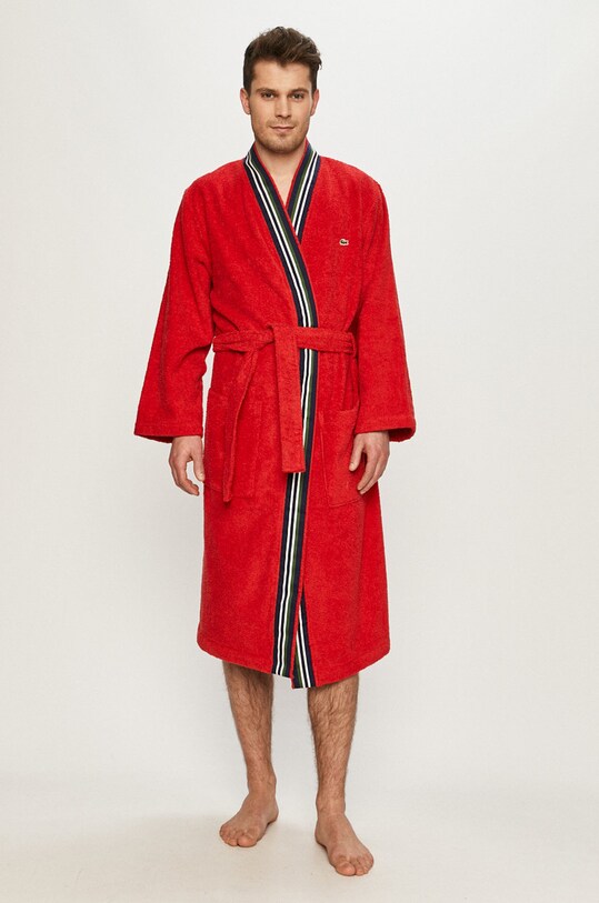 Lacoste szlafrok LCLUB czerwony AA00