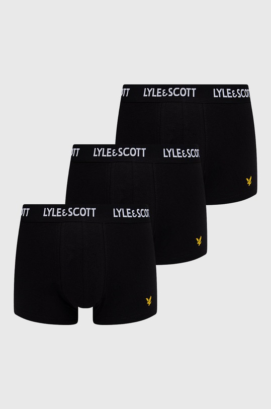 Lyle & Scott Bokserki (3-pack) dzianina czarny BARCLAY.002