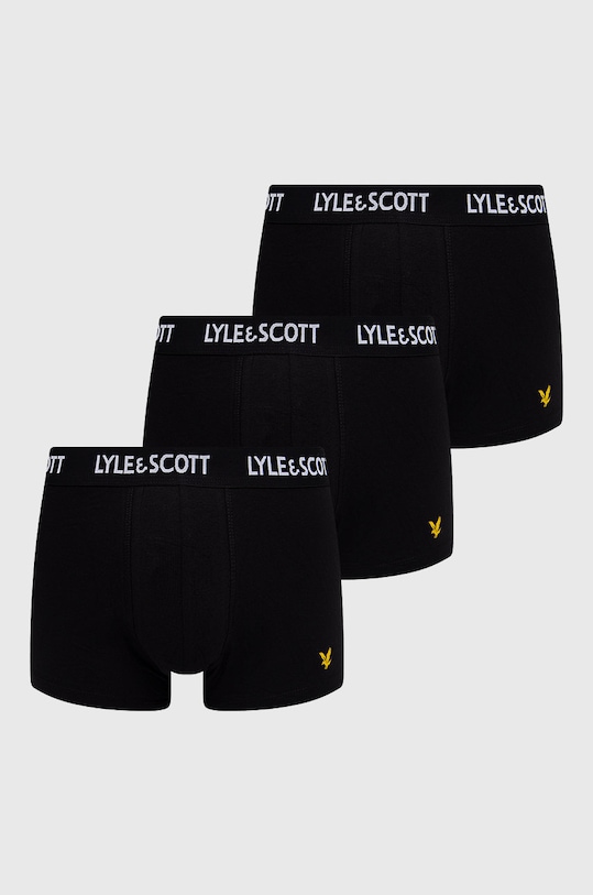 Lyle & Scott Bokserki (3-pack) dzianina czarny BARCLAY.002