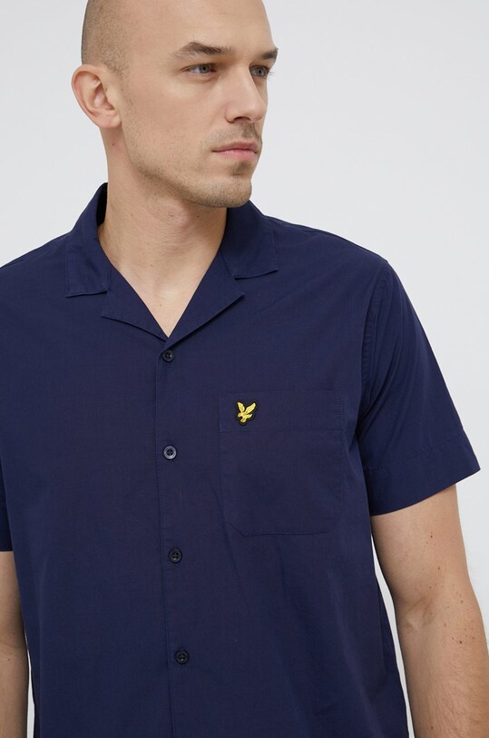 Бавовняна піжама Lyle & Scott темно-синій RILEY.9073