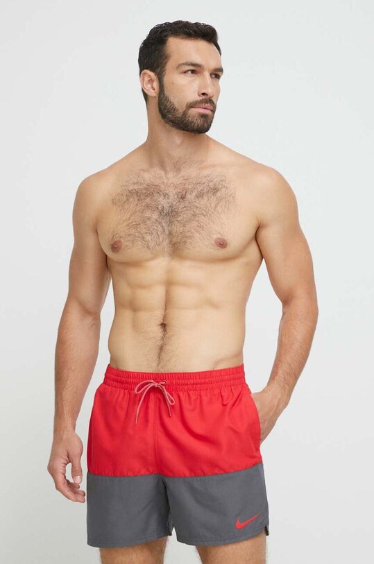Nike pantaloni scurti de baie Split Planet friendly rosu NESSB451